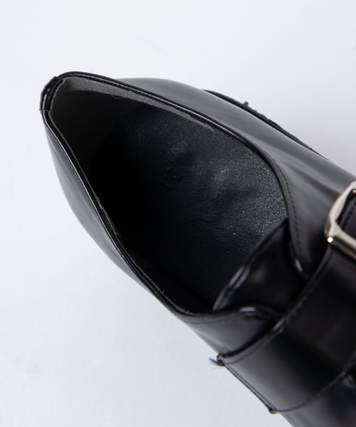 WEGO(ウィゴー)の「WEGO/ベルトデザインシューズ(ローファー・レディース・ブラック/ベージュ・MEDIUM/LARGE)」の8枚目の写真