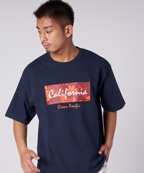 Ocean Pacific(オーシャンパシフィック)の「【OP/オーピー】ボックスロゴTシャツ / 半袖 ユニセックス(Tシャツ/カットソー・メンズ・ホワイト/ネイビー/エメラルド・MEDIUM/LARGE/X-LARGE)」の2枚目の写真