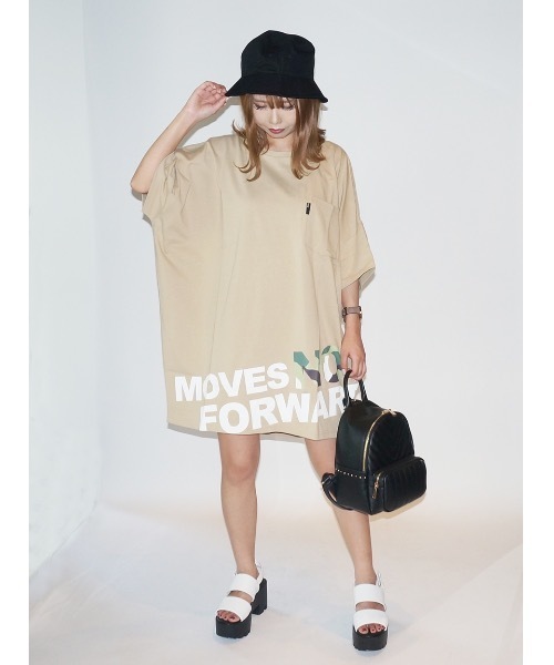 one way（ワンウェイ）の「MOVESNOTTワンピ（ワンピース・レディース・ホワイト/ベージュ/ブラック/ライトブルー/ブラック系その他/カーキ・FREE）」の4枚目の写真