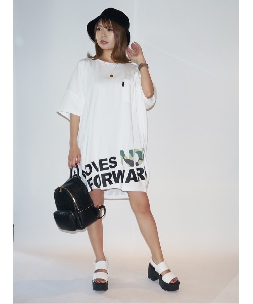 one way（ワンウェイ）の「MOVESNOTTワンピ（ワンピース・レディース・ホワイト/ベージュ/ブラック/ライトブルー/ブラック系その他/カーキ・FREE）」の7枚目の写真