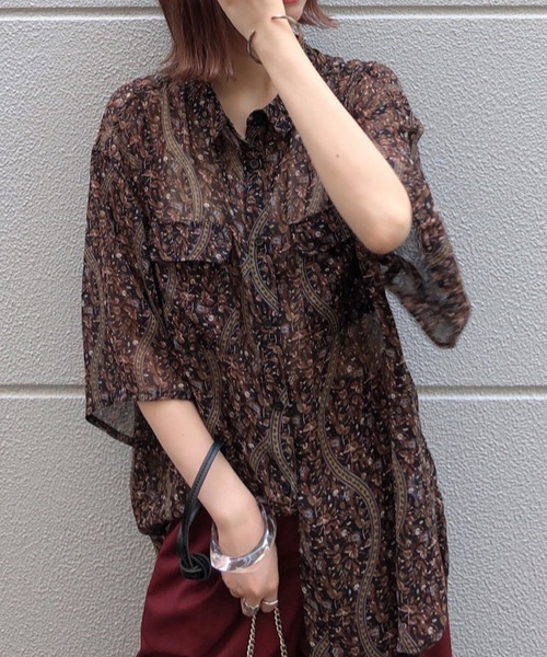 シアーペイズリービッグシルエットシャツ シャツ ブラウス Ciaopanic チャオパニック のファッション通販 Zozotown