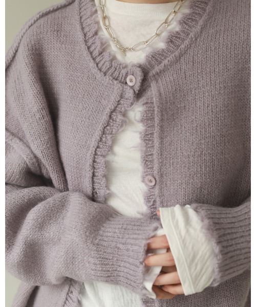TODAYFUL（トゥデイフル）の「ロウゲージニットカーディガン（カーディガン/ボレロ・レディース・クリーム/ブルー系その他/ラベンダー・36inch/38inch）」の11枚目の写真