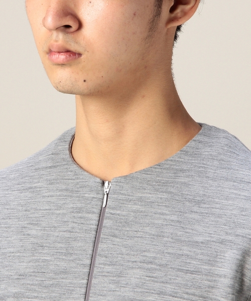 MONKEY TIME(モンキータイム)の「MT W/N ポンチ ノーカラー ブルゾン ◆(カーディガン/ボレロ・メンズ・ブラック/グレー・LARGE/X-LARGE/MEDIUM/SMALL)」の9枚目の写真