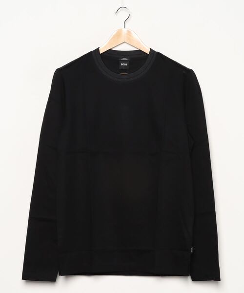 BOSS(ボス)の「スリムフィットTシャツ コットン 織り柄入りカラー(Tシャツ/カットソー・メンズ・ブラック・S/L/M/XL)」の5枚目の写真