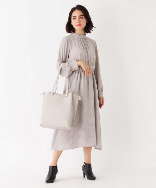 セール ジョーゼットスタンドフリルネックワンピース Web限定サイズ ワンピース Index インデックス のファッション通販 Zozotown
