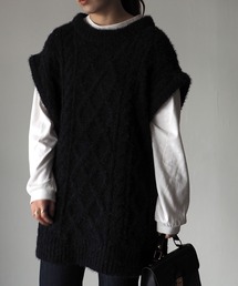 Riberry | ニットケーブルベスト(ベスト)