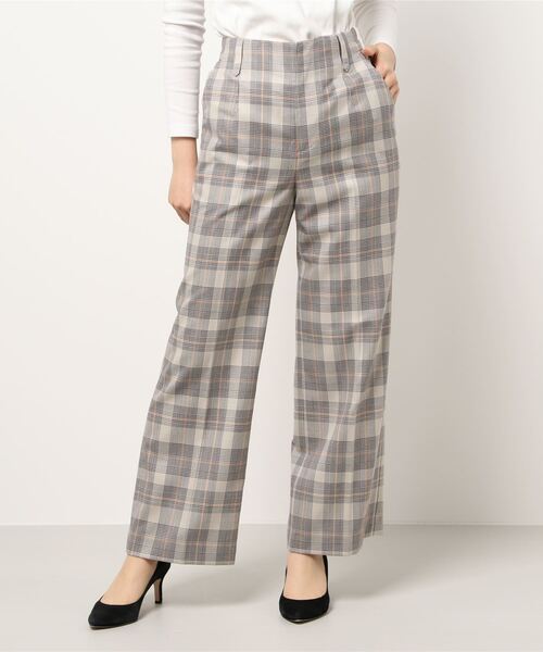 human woman（ヒューマンウーマン）の「先染めチェックパンツ（その他パンツ・レディース・チャコールグレー・MEDIUM/SMALL）」の6枚目の写真