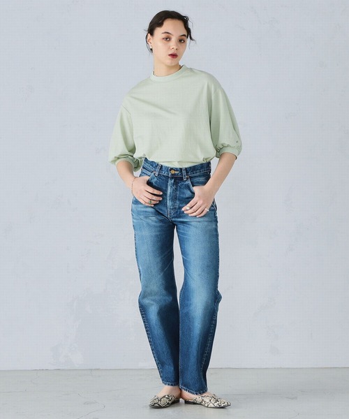 【竹下玲奈×NAVYS】コラボ ホックアジャストパンツ　ベージュ Lサイズ 新品】ニコアンドデニム竹下玲奈✖️NAVYSホックアジャスト