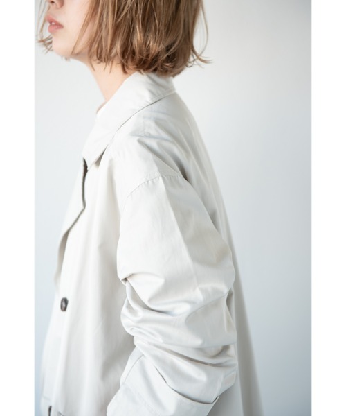 Aunt Marie's（アントマリーズ）の「オーバーサイズスタンドネックトレンチコート（トレンチコート・レディース・ナチュラル/ベージュ・FREE）」の12枚目の写真