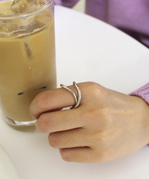 MODE ROBE(モードローブ)の「ダブルラインウェーブリング 12号 リング(リング・レディース・シルバー/ゴールド・12号)」の5枚目の写真