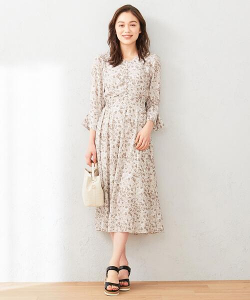 セール 洗える フローティーフラワープリント ワンピース ワンピース Feroux フェルゥ のファッション通販 Zozotown