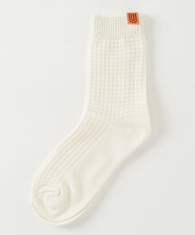 UNIVERSAL OVERALL | 【UNIVERSALOVERALL】コットンワッフルクルー(LADIES)(ソックス/靴下)