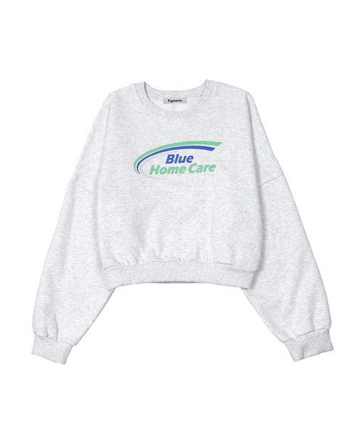 Figments（フィグメンツ）の「クロップドプリントスウェット（スウェット・レディース・ブラック/グレー・FREE）」の8枚目の写真