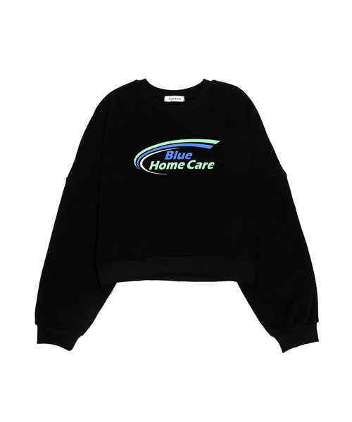 Figments（フィグメンツ）の「クロップドプリントスウェット（スウェット・レディース・ブラック/グレー・FREE）」の14枚目の写真