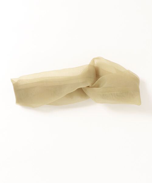 minia（ミニア）の「チュールターバン　◇（ヘアバンド・レディース・ブラック/ベージュ/ブラウン/イエロー・FREE）」の4枚目の写真