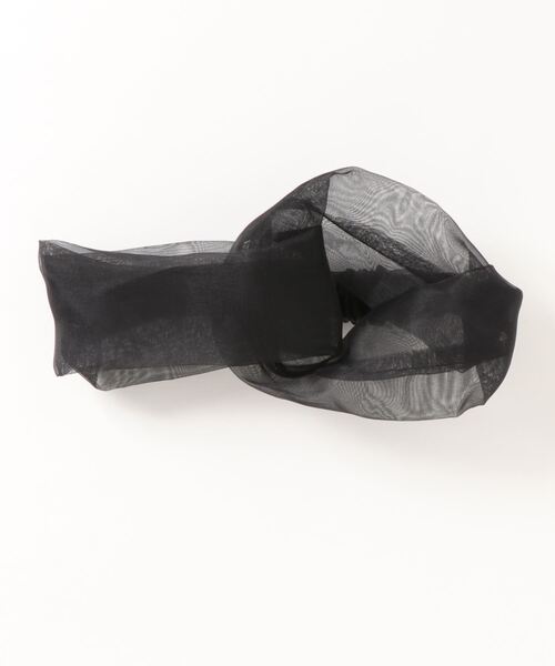 minia（ミニア）の「チュールターバン　◇（ヘアバンド・レディース・ブラック/ベージュ/ブラウン/イエロー・FREE）」の2枚目の写真