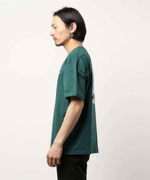 BACK NUMBER（バックナンバー）の「【BACK NUMBER】イラストプリントTシャツ(ISAYAMAX)（Tシャツ/カットソー・メンズ・ベージュ/ブラック/ホワイト/ピンク/グリーン/グレー・L/M/XL）」の11枚目の写真