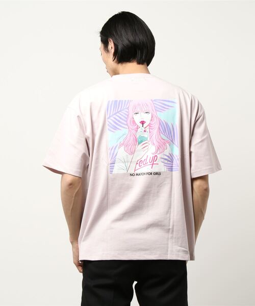 BACK NUMBER（バックナンバー）の「【BACK NUMBER】イラストプリントTシャツ(ISAYAMAX)（Tシャツ/カットソー・メンズ・ベージュ/ブラック/ホワイト/ピンク/グリーン/グレー・L/M/XL）」の8枚目の写真