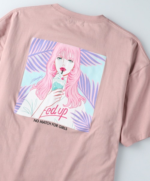 BACK NUMBER（バックナンバー）の「【BACK NUMBER】イラストプリントTシャツ(ISAYAMAX)（Tシャツ/カットソー・メンズ・ベージュ/ブラック/ホワイト/ピンク/グリーン/グレー・L/M/XL）」の6枚目の写真