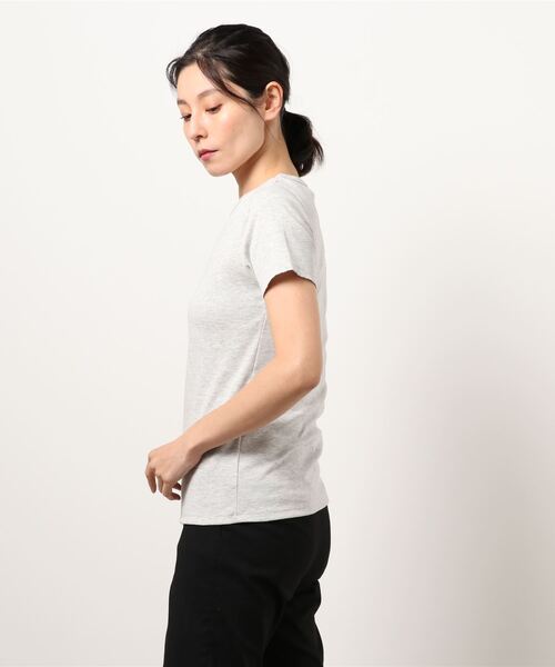 PETIT BATEAU（プチバトー）の「ポワンココット半袖Ｔシャツ（Tシャツ/カットソー・レディース・霜降りグレー・XX-SMALL/X-SMALL/SMALL/MEDIUM/LARGE）」の3枚目の写真