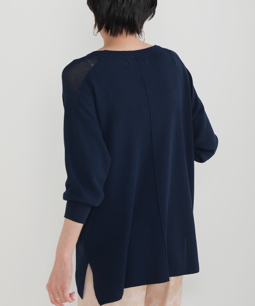 Bou Jeloud（ブージュルード）の「さらさらセンターラインニットTOPS（ニット/セーター・レディース・ネイビー/ブラウン/レッド/グリーン・FREE）」の19枚目の写真