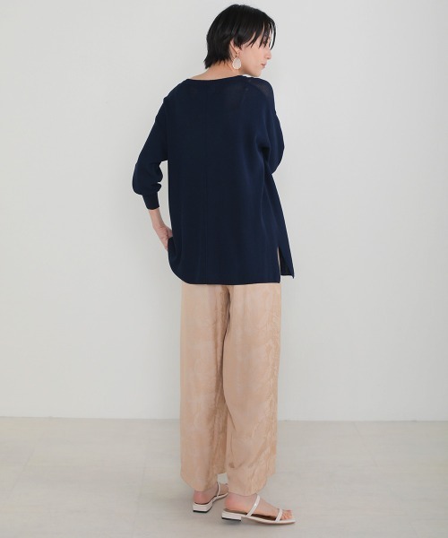 Bou Jeloud（ブージュルード）の「さらさらセンターラインニットTOPS（ニット/セーター・レディース・ネイビー/ブラウン/レッド/グリーン・FREE）」の11枚目の写真