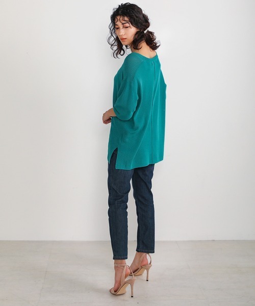 Bou Jeloud（ブージュルード）の「さらさらセンターラインニットTOPS（ニット/セーター・レディース・ネイビー/ブラウン/レッド/グリーン・FREE）」の20枚目の写真