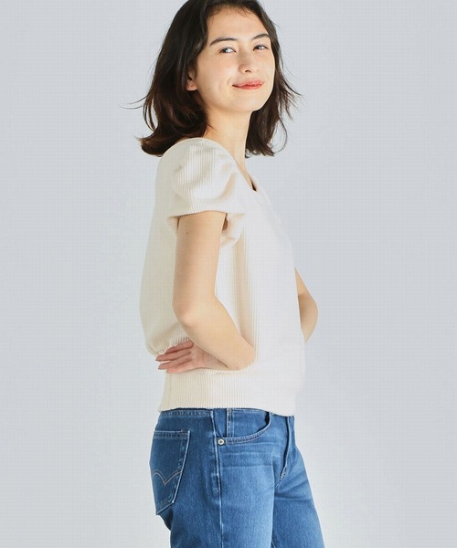 EDWIN（エドウィン）の「EDWIN LADIES パフスリーブ プルオーバー（シャツ/ブラウス・レディース・オフホワイト・SMALL/MEDIUM）」の4枚目の写真