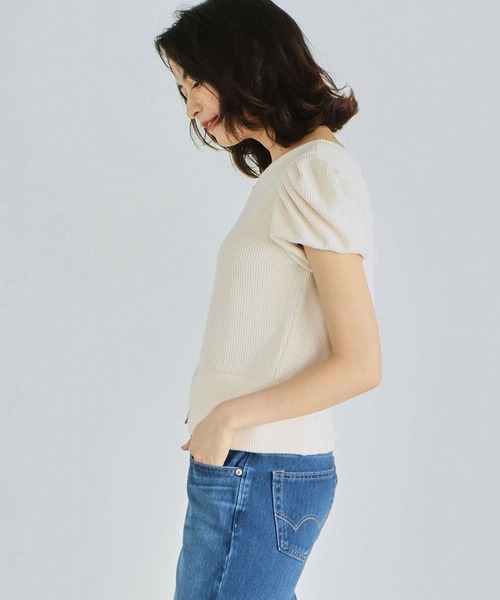 EDWIN（エドウィン）の「EDWIN LADIES パフスリーブ プルオーバー（シャツ/ブラウス・レディース・オフホワイト・SMALL/MEDIUM）」の5枚目の写真