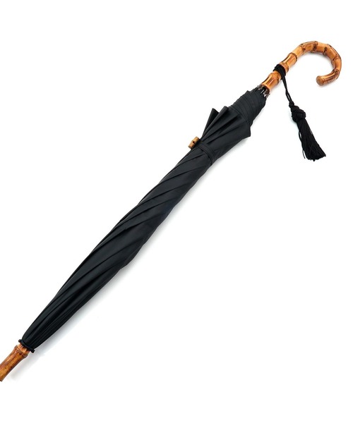 utatane（ウタタネ）の「日傘 完全遮光100％ 晴雨兼用 竹ハンドル55cm大判（長傘・レディース・ブラック/グレー/ネイビー/ベージュ/レッド/ピンク/ブルー/グリーン/マスタード/ラベンダー・FREE）」の15枚目の写真