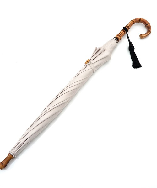 utatane（ウタタネ）の「日傘 完全遮光100％ 晴雨兼用 竹ハンドル55cm大判（長傘・レディース・ブラック/グレー/ネイビー/ベージュ/レッド/ピンク/ブルー/グリーン/マスタード/ラベンダー・FREE）」の17枚目の写真