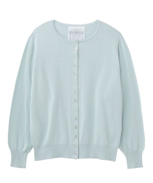 NIMES（ニーム）の「コンパクトスピン ボタンカーディガン（ニット/セーター・レディース・ベージュ/パープル/ミント/ブラック・99）」の4枚目の写真