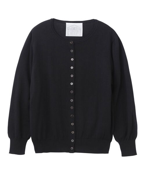 NIMES（ニーム）の「コンパクトスピン ボタンカーディガン（ニット/セーター・レディース・ベージュ/パープル/ミント/ブラック・99）」の2枚目の写真