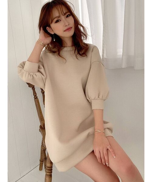 RESEXXY（リゼクシー）の「ボンディングミニワンピース（ワンピース・レディース・ブラック/ベージュ/ミント・FREE）」の18枚目の写真