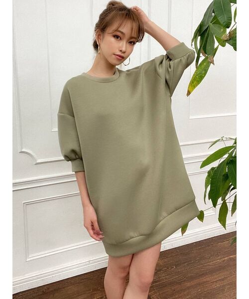 RESEXXY（リゼクシー）の「ボンディングミニワンピース（ワンピース・レディース・ブラック/ベージュ/ミント・FREE）」の15枚目の写真