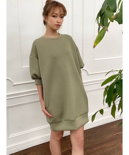 RESEXXY（リゼクシー）の「ボンディングミニワンピース（ワンピース・レディース・ブラック/ベージュ/ミント・FREE）」の12枚目の写真