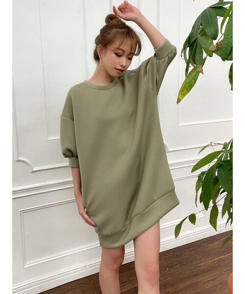 RESEXXY（リゼクシー）の「ボンディングミニワンピース（ワンピース・レディース・ブラック/ベージュ/ミント・FREE）」の9枚目の写真