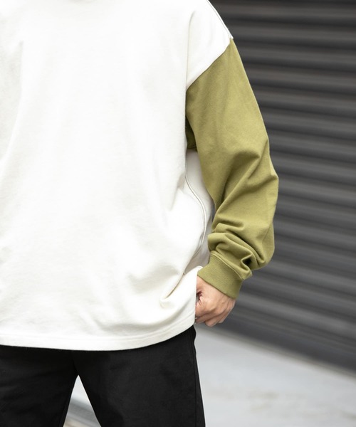 ITEMS URBANRESEARCH(アイテムズ アーバンリサーチ)の「USAコットン 袖配色 長袖Tシャツ(Tシャツ/カットソー・メンズ・オフホワイト/ブラック・MEDIUM/LARGE)」の11枚目の写真