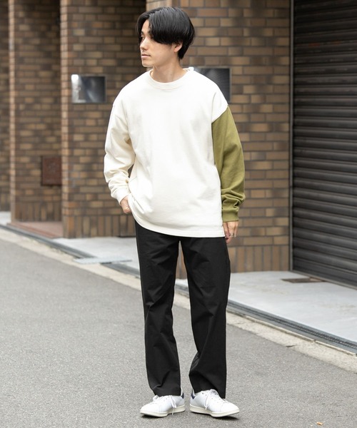 ITEMS URBANRESEARCH(アイテムズ アーバンリサーチ)の「USAコットン 袖配色 長袖Tシャツ(Tシャツ/カットソー・メンズ・オフホワイト/ブラック・MEDIUM/LARGE)」の7枚目の写真