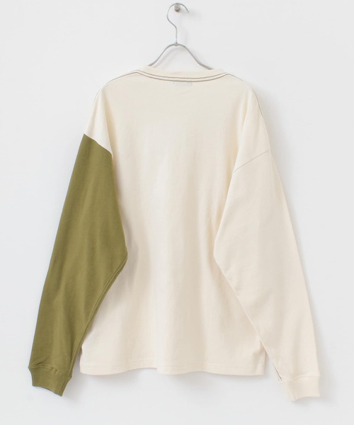 ITEMS URBANRESEARCH(アイテムズ アーバンリサーチ)の「USAコットン 袖配色 長袖Tシャツ(Tシャツ/カットソー・メンズ・オフホワイト/ブラック・MEDIUM/LARGE)」の9枚目の写真