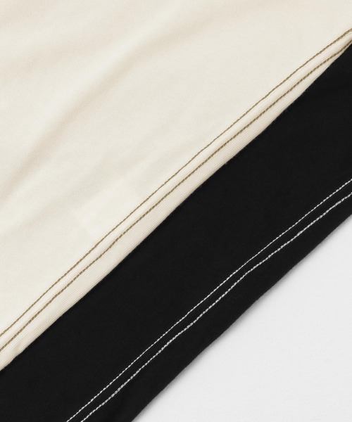 ITEMS URBANRESEARCH(アイテムズ アーバンリサーチ)の「USAコットン 袖配色 長袖Tシャツ(Tシャツ/カットソー・メンズ・オフホワイト/ブラック・MEDIUM/LARGE)」の8枚目の写真