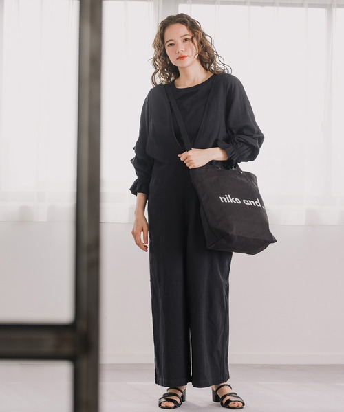 niko and...（ニコアンド）の「[WEB限定]ニコロゴトートバッグ2WAY（トートバッグ・レディース・ホワイト/ブラック・FREE）」の6枚目の写真