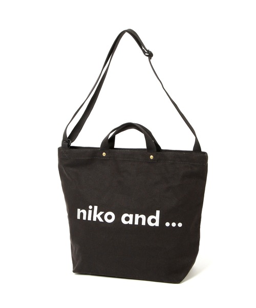 niko and...（ニコアンド）の「[WEB限定]ニコロゴトートバッグ2WAY（トートバッグ・レディース・ホワイト/ブラック・FREE）」の9枚目の写真