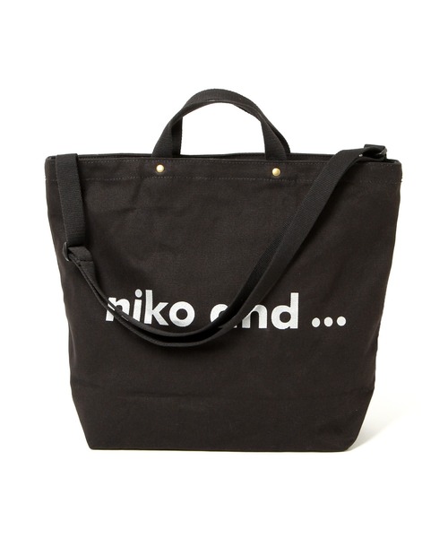 niko and...（ニコアンド）の「[WEB限定]ニコロゴトートバッグ2WAY（トートバッグ・レディース・ホワイト/ブラック・FREE）」の10枚目の写真