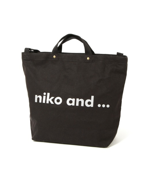 niko and...（ニコアンド）の「[WEB限定]ニコロゴトートバッグ2WAY（トートバッグ・レディース・ホワイト/ブラック・FREE）」の11枚目の写真