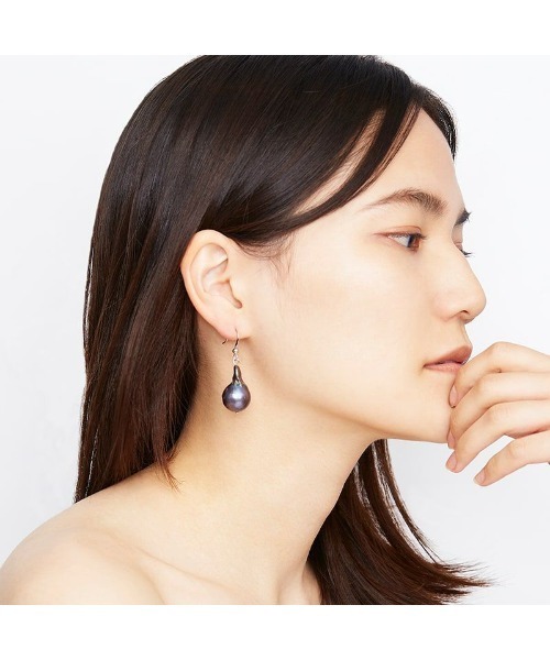 STELLAR　HOLLYWOOD（ステラハリウッド）の「ビッグバロックパールピアス（ピアス（両耳用）・レディース・ブラック/ホワイト・FREE）」の6枚目の写真