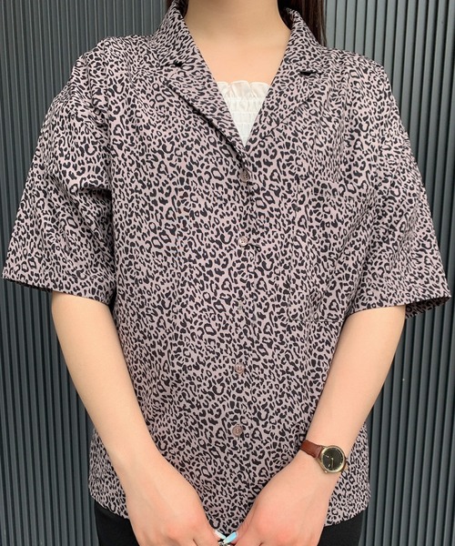 WEGO（ウィゴー）の「WEGO/オーバーハーフスリーブシャツ（シャツ/ブラウス・レディース・ベージュ/ホワイト/アイボリー/オレンジ/グリーン系その他/その他1/その他2/ブラック系その他・FREE）」の4枚目の写真