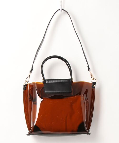 UNBILLION（アンビリオン）の「カシュカシュ cachecache / ポーチ付きクリア2wayトートバッグ（トートバッグ・レディース・ホワイト/ブラック・FREE）」の7枚目の写真