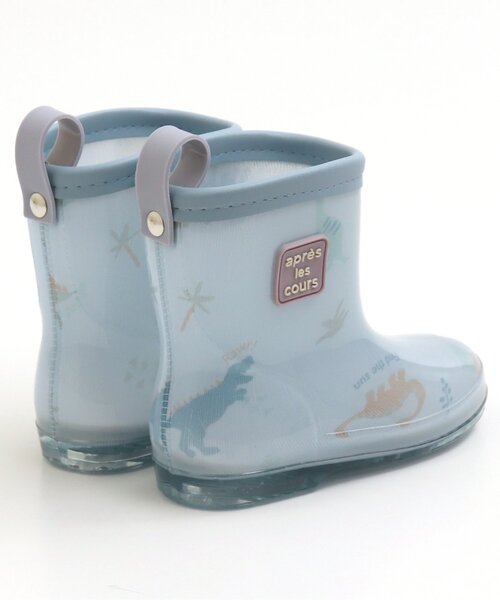 apres les cours（アプレレクール）の「きょうりゅう柄レインシューズ（レインシューズ・キッズ・サックスブルー・15 /16/18/17/14/19）」の2枚目の写真