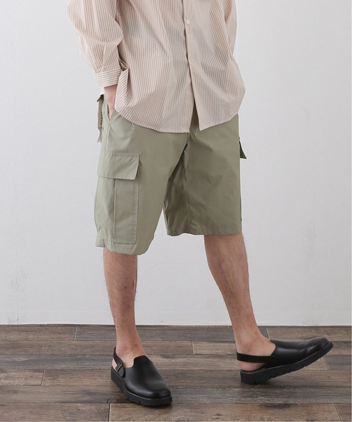 417 EDIFICE(フォーワンセブンエディフィス)の「【BIG SHIRTS / ビックシャツ】 カーゴショーツ(カーゴパンツ・メンズ・ブラック/グリーン・MEDIUM/LARGE)」の2枚目の写真